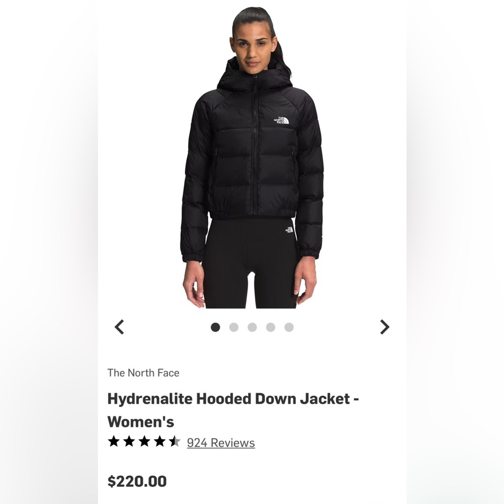 The North Face Hydrenalite hooded Black Puffer Sz small
